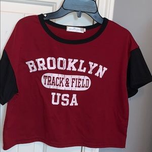Maroon Crop Top